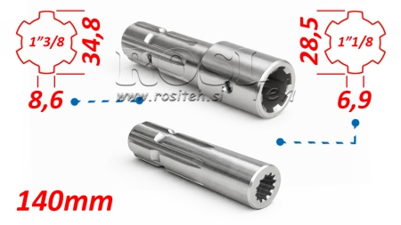 KARDÁN (TLT) ADAPTER iz 1”3/8  na 1”1/8