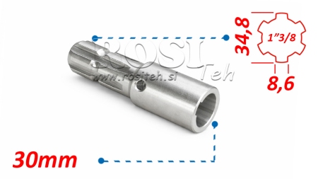 P.T.O. ADAPTER 1”3/8 - HOLE dia30mm