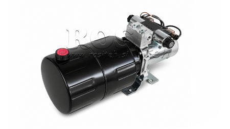 МИНИ ХИДРАВЛИЧЕН POWER-PACK 12V DC - 1.6kW = 2.1cc - 8 литра - двупосочна единица (метал)