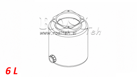 TANQUE DE METAL ROLL PP 6 LITROS HORIZONTAL-VERTICAL
