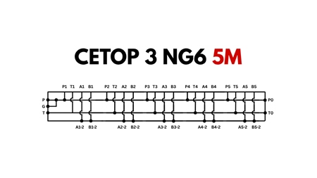 PAGRINDAS CETOP3 NG6 5M