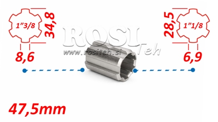 ΑΝΤΑΠΤΟΡΑΣ ΚΑΡΝΤΑΝ ADAPTER ΑΠΟ 1-1/8 ΣΕ 1-3/8 (47,5 mm)
