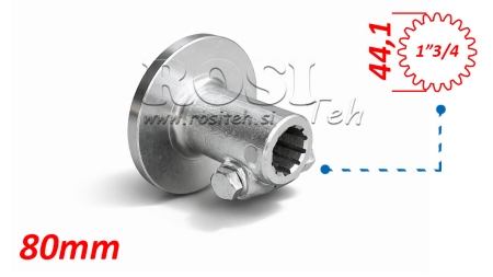 KARDANADAPTER MED FLANS OCH PINNE 1-3/4 (80 mm) (20 SPLINES)