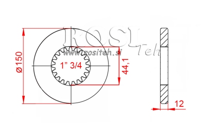 KARDANADAPTER MED FLANS OCH PINNE 1-3/4 (80 mm) (20 SPLINES)