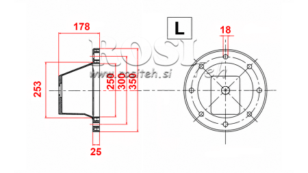 HYDRAULISK FLANGE - KLOCKA L3513 (EM11-22KW/GR3)