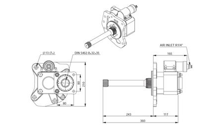 HIDRAULINIO PUMPAS VARIKLIO MATMENYS - MERCEDES G155 - 2 ACTROS