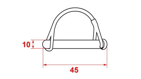KAIŠTIS UŽSEGAMAS Φ 10/45 MM (5VNT)