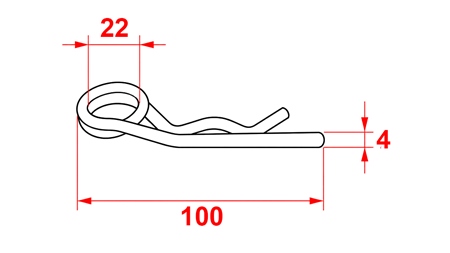 DVIGUBO VIJIMO R FORMOS KAIŠČIŲ ASORTIMENTAS Φ 4 MM (5VNT)