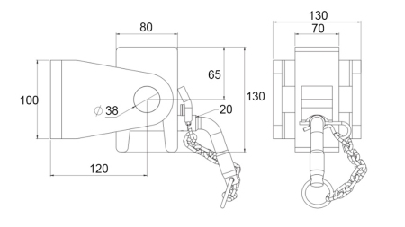 TIPPLÅDSFÄSTE 80x100 - GAFFELTYP - ECO