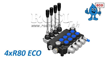 HIDRAULINIS RANKINIS VOŽTUVAS – 4 SEKCIJŲ SKIRSTYTUVAS 4xR80 ECO