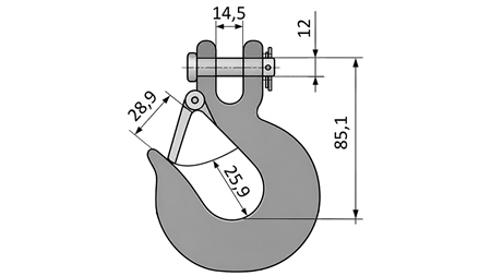KABLYS SU APSAUGINIU FIKSATORIUMI - 3000 KG