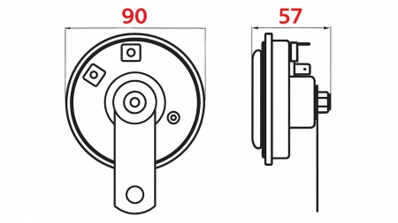 SIRENOS TIPAS 1 - HORN 12V