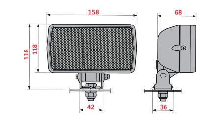 TRAUKTORIAUS DARBO ŽIBINTAS COBO HALOGENINIS
