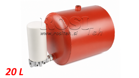 REZERVOAR KOVINSKI 20 LITERA OKROGLI Φ 300MM - VIŠINA 330MM S FILTROM