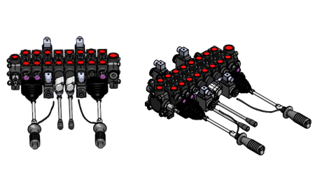 HIDRAULINIS VOŽTUVAS HIAB 8XPC70 + 2X JOYSTICK - ELEKTRINIS VALDYMAS 12V