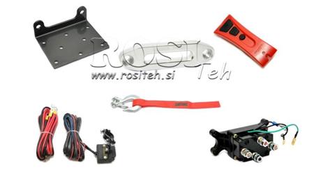 12 V ELEKTRINIS WINCH DWH 3500 HD - 1588 kg - SINTEZINĖ VIRVĖ