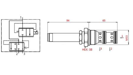 3 KELIŲ PROPORCINIS VOŽTUVAS M33 - 270bar - 80lit