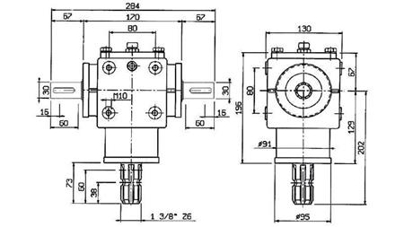 KAMPINIS PAVAROS PTO-R20T 1:2 (25HP-18kW)