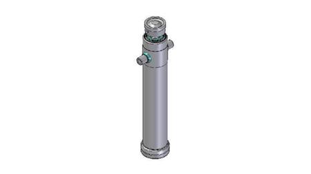 4028S -TELESCOPISK CYLINDER STANDARD/BOLL 2 STEG SLAG 1195 DIAMETER 124