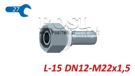 CONEXIUNE HIDRAULICĂ DKOL 15 L FEMELĂ DN12-M22X1,5