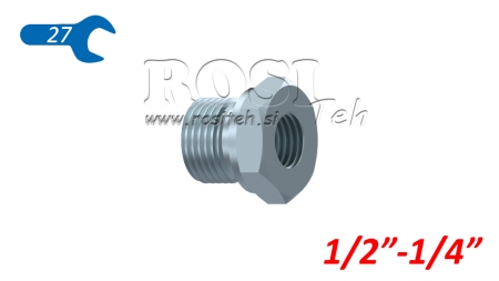 HIDRAULINIS ADAPTERIS PATINIS-MOTERIS 1/2-1/4