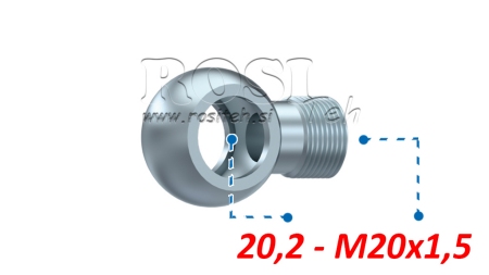 RACCORDO IDRAULICO A OCCHIELLO M20X1,5-20,2