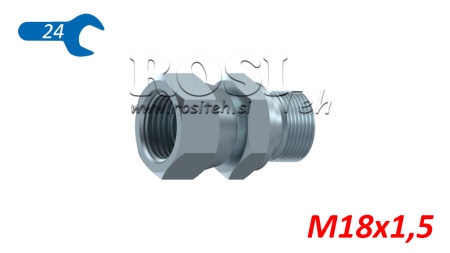 HIDRAULINIS DUBLINIS KONEKTORIUS SU SUKAMU VERŽLIU M18X1,5