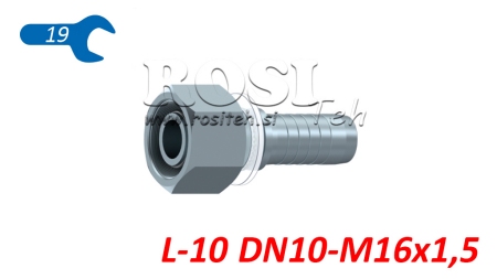 HÜDRAULILINE ÜHENDUS DKOL 10 L NAINE DN10-M16X1.5
