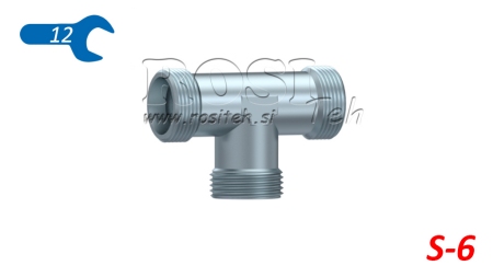 HIDRAULINIS T-JUNGIMAS S-6 IŠORINIS M14X1,5