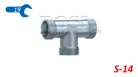 HIDRAULINIS T-JUNGIMAS S-14 IŠORINIS M22X1,5