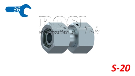 CONECTOR HIDRAULIC CU DUBLĂ PIULIȚĂ ROTATIVĂ (20S) M30X2