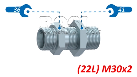 HIDRAULINIS PERĖJIMO DVIGUBA JUNGTIS (22L) M30X2