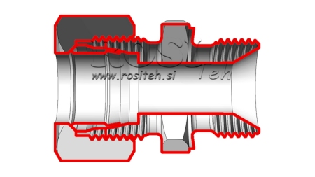 HIDRAULINIS DUBLINIS CILINDRAS SU VERŽLE AL8-BSP3/8