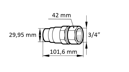 GREITAS SUJUNGIMAS KASIMO MAŠINAI FFH PATINIS 3/4 48MM