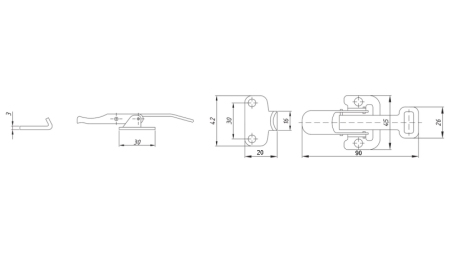 PRIEKABOS ŠONINIO SKYDELIO UŽRAKTAS, NAPA L TIPAS