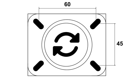KERÉK FORGATHATÓ 75 MM