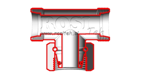 HIDRAULINIS T-JUNGIMAS L-10 SU CENTRINE PASUKAMA VERŽLE M16X1,5