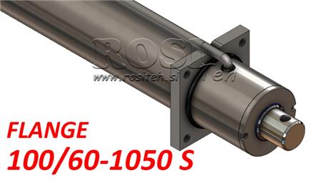 hydraulický valec s montážnou doskou a trubkami 100/60-1050