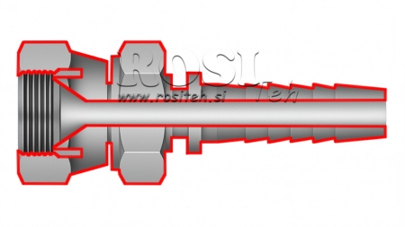 HÜDRAULILINE ÜHENDUS JIS JAAPANI 60° KOMATSU EMANE DN25-M33X1,5