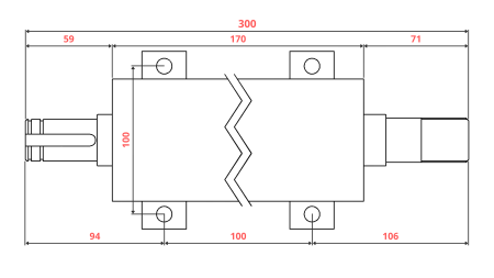 KETAČINIO PJŪKLO VELENAS 300MM (DEŠINĖ SRIEGIS)