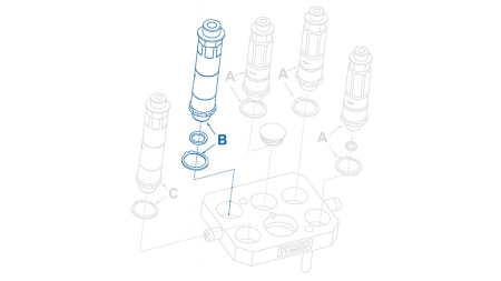 VYRIŠKA GREITA JUNGTIS MULTI-FASTER 9/16 3PLK 3PLV B JUDANTI DALIS
