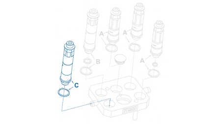 VYRIŠKA GREITA JUNGTIS MULTI-FASTER 9/16 3PLK 3PLV C JUDANTI DALIS