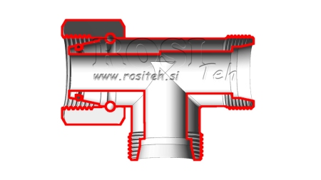 HIDRAULINIS T-JUNGIMAS S-6 SU ŠONINE PASUKAMA VERŽLE M14X1,5