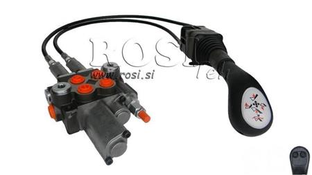 JOYSTICK 2x TASTE MIT ROLLE 1.5 m UND HYDRAULIKVENTIL 2xP40 l. SCHWIMMENDE