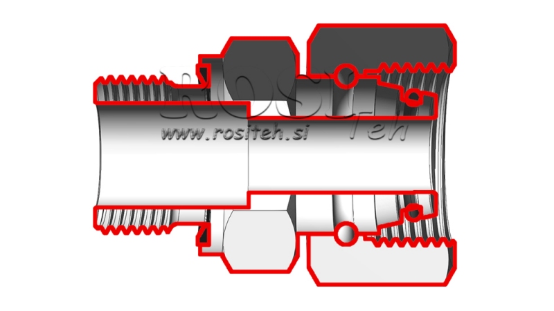 HIDRAULINIS DVOVIJAČNIK UVOJNI VIJAČNI SPOJ AOVR ED BSP1/2 - M22X1,5