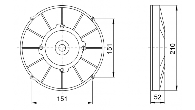 VENTILATOR AKSIALNI 190mm POTISNI 24V