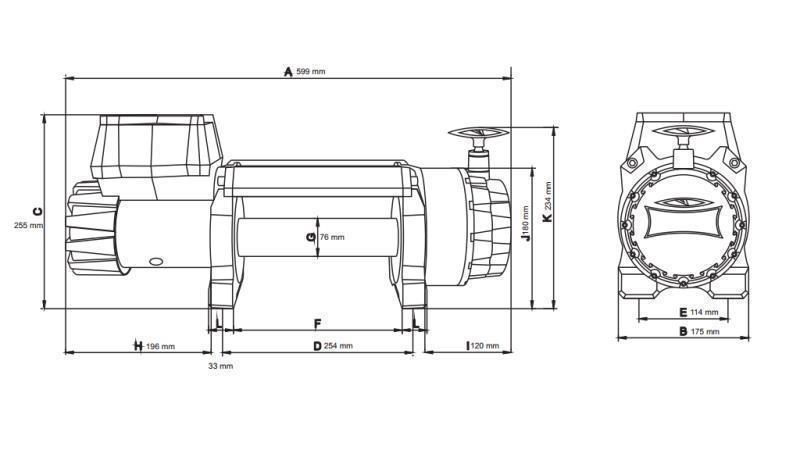 12 V ELEKTRINIS LAIDINIS KELTUVAS DWH 15000 HD - 6803 kg