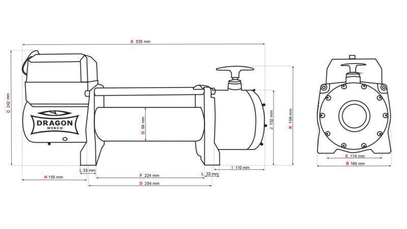 12 V ELEKTRINIS LAIDINIS KELTUVAS DWT 14000 HD - 6350 kg