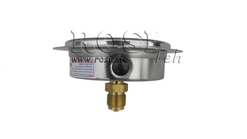 MANOMETRAS DN100 GALINIS 0 - 6 BAR - 1/2