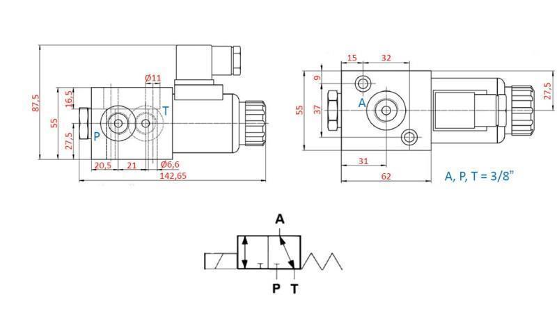 3 KELIŲ VOŽTUVAS 3/8 24V - 50lit